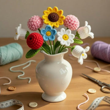 Crochet Flower Bouquet Pattern – PDF + Video Tutorial.