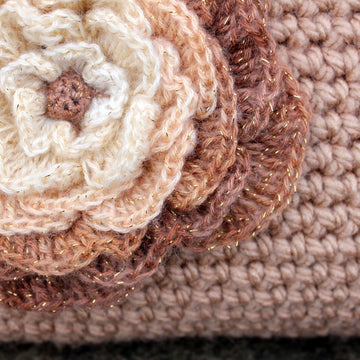Shades of beige flower bag