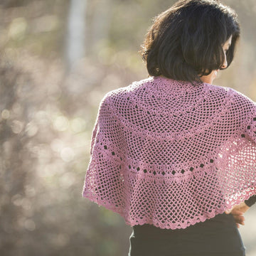 Rose Petal Lace Shawl in Cascade Yarns Heritage Silk - FW261 - Downloadable PDF