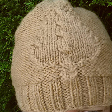 Windblown Leaf Cabled hat