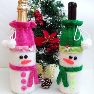 153 Snowman bottle covers for wine and champagne