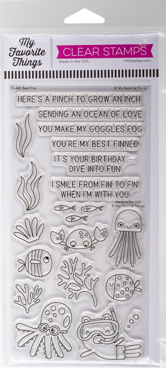 My Favorite Things Clear Stamps 4"X8" - Best Fins
