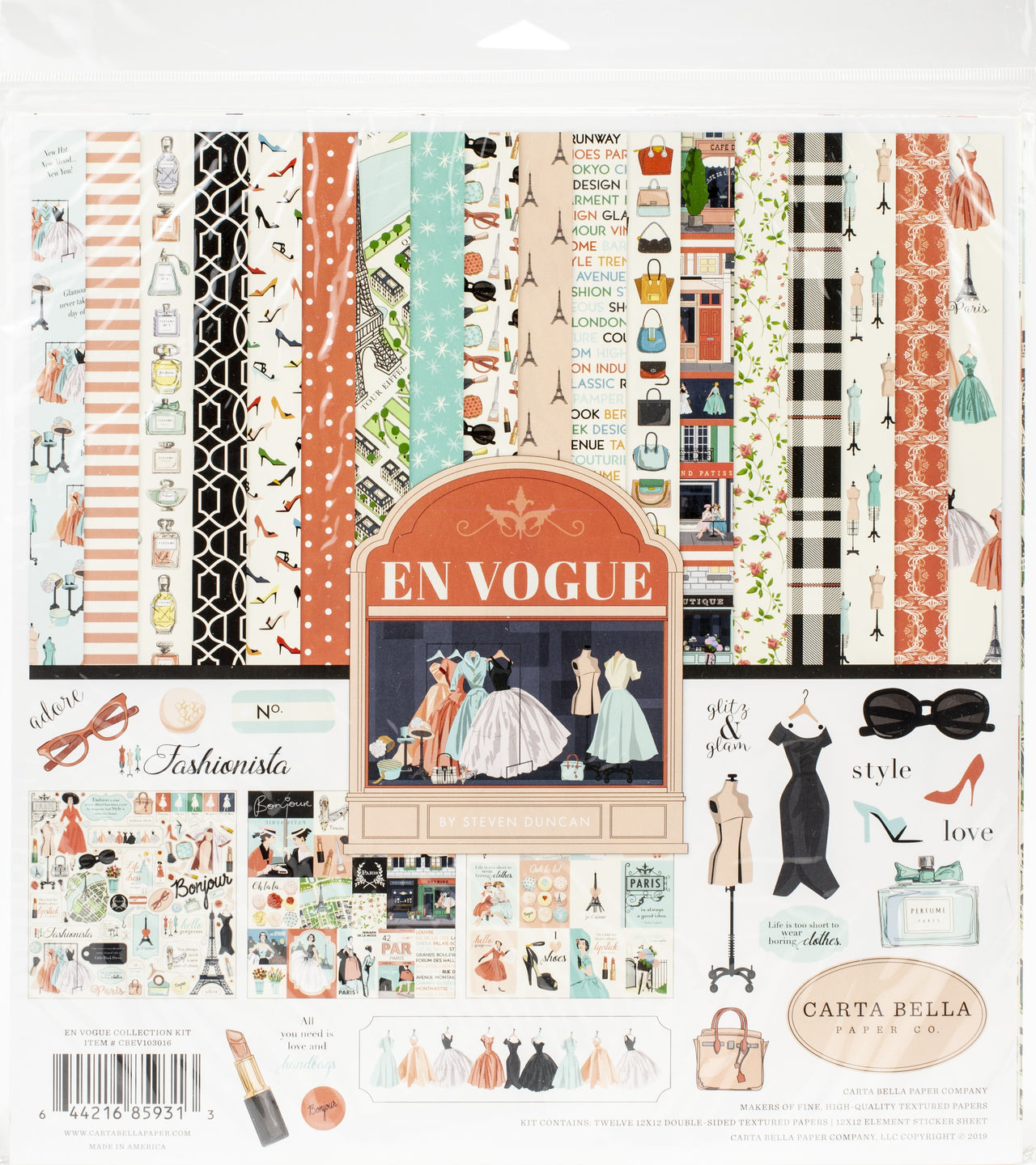 Echo Park Paper Carta Bella Collection Kit 12"X12" - En Vogue