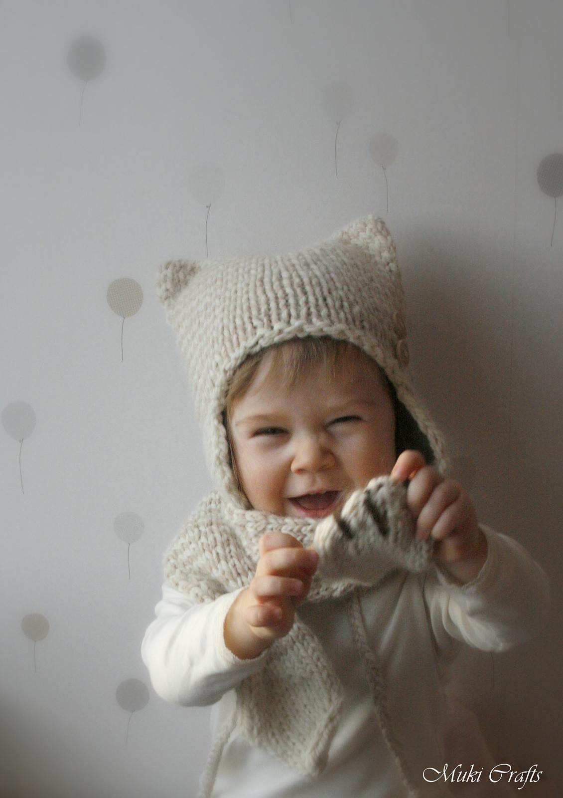 Kitty Cat scarf and hat set