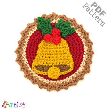 Bell Button Crochet applique pattern