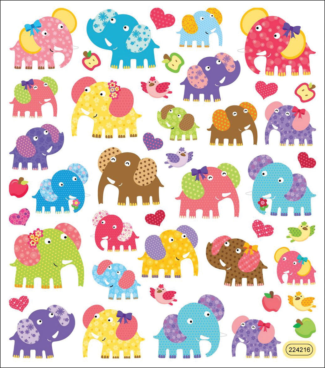 Tattoo King Sticker King Stickers - Patterned Elephants