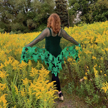 Maple Leaf Knitting Shawl