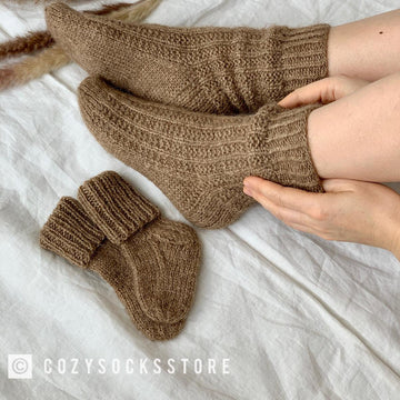 Basic family socks (set 4 patterns)