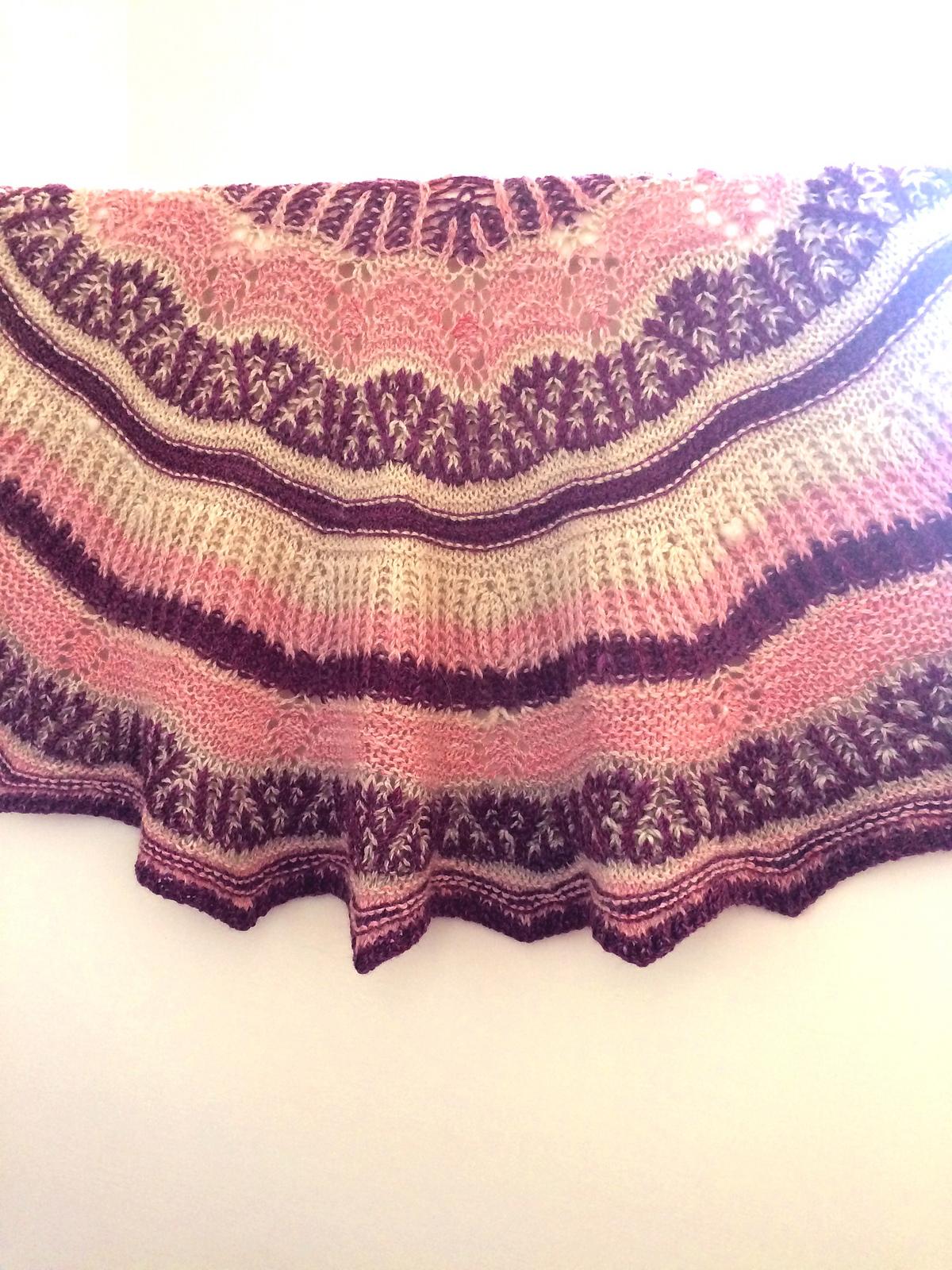 Brioche Blossom Shawl