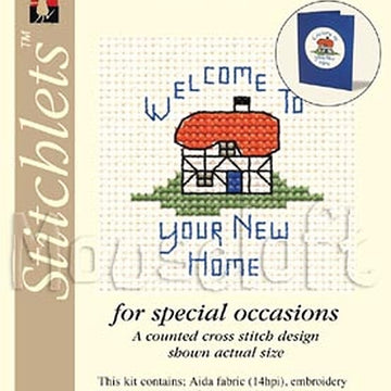 Mouseloft New Home Card Occasions Stitchlets Cross Stitch Kit - 100 x 125 x 12
