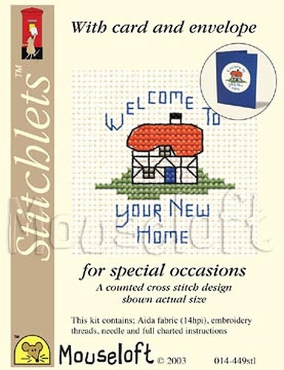Mouseloft New Home Card Occasions Stitchlets Cross Stitch Kit - 100 x 125 x 12