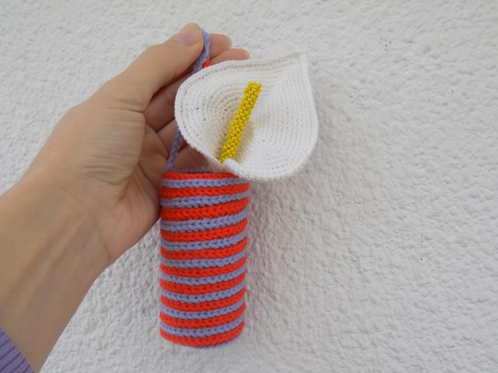 Back to School Crochet Pen&Pencil Holder, Desk Organizer or Vase