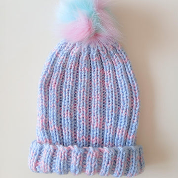 Pale Blue Ombre Beanie