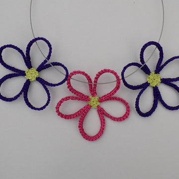Recycled Crochet Daisy Flowers