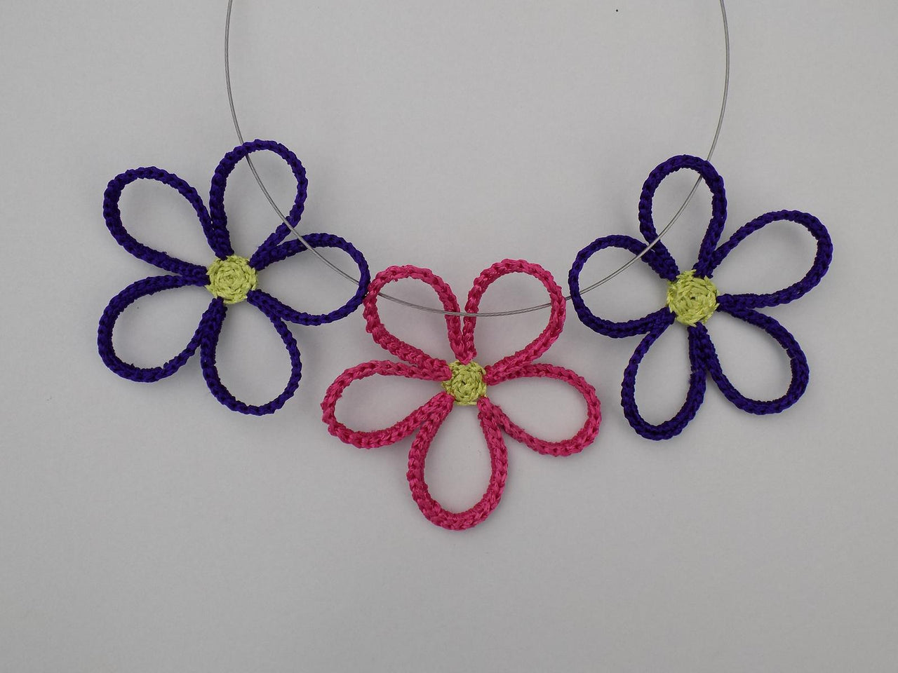 Recycled Crochet Daisy Flowers