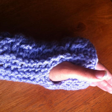 Amber Crochet Cable Fingerless Gloves
