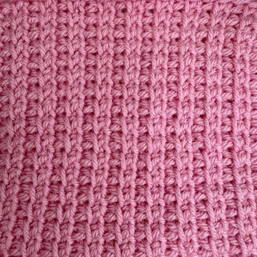 Tunisian Mock Rib Stitch Afghan Square