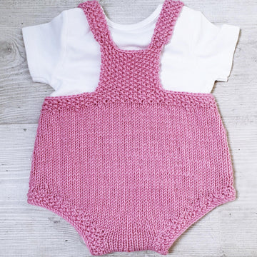 Saskia Romper with moss stitch edge 0-2 yrs