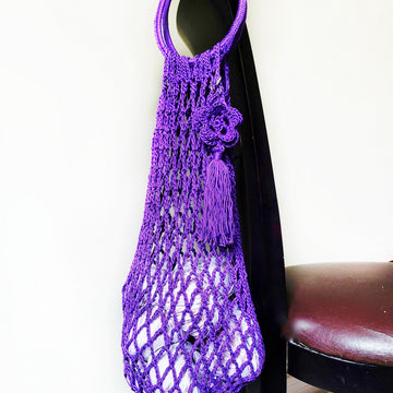 Shopping netting bag easy crochet pattern