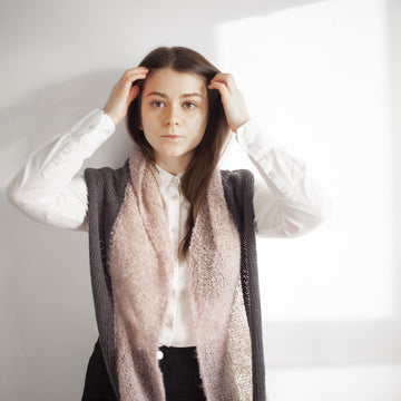 Two part scarf - Women's long scarf + VIDEO