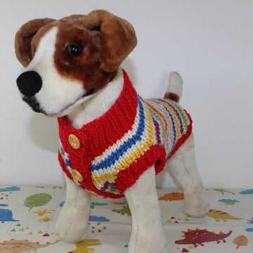 Dog Chunky Stripe Button Up Coat