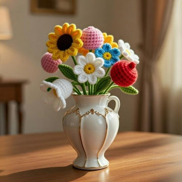 Crochet Flower Bouquet Pattern – PDF + Video Tutorial.