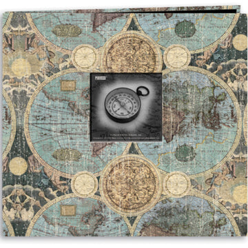Pioneer Travel Post Bound Album 12"X12" - Globes