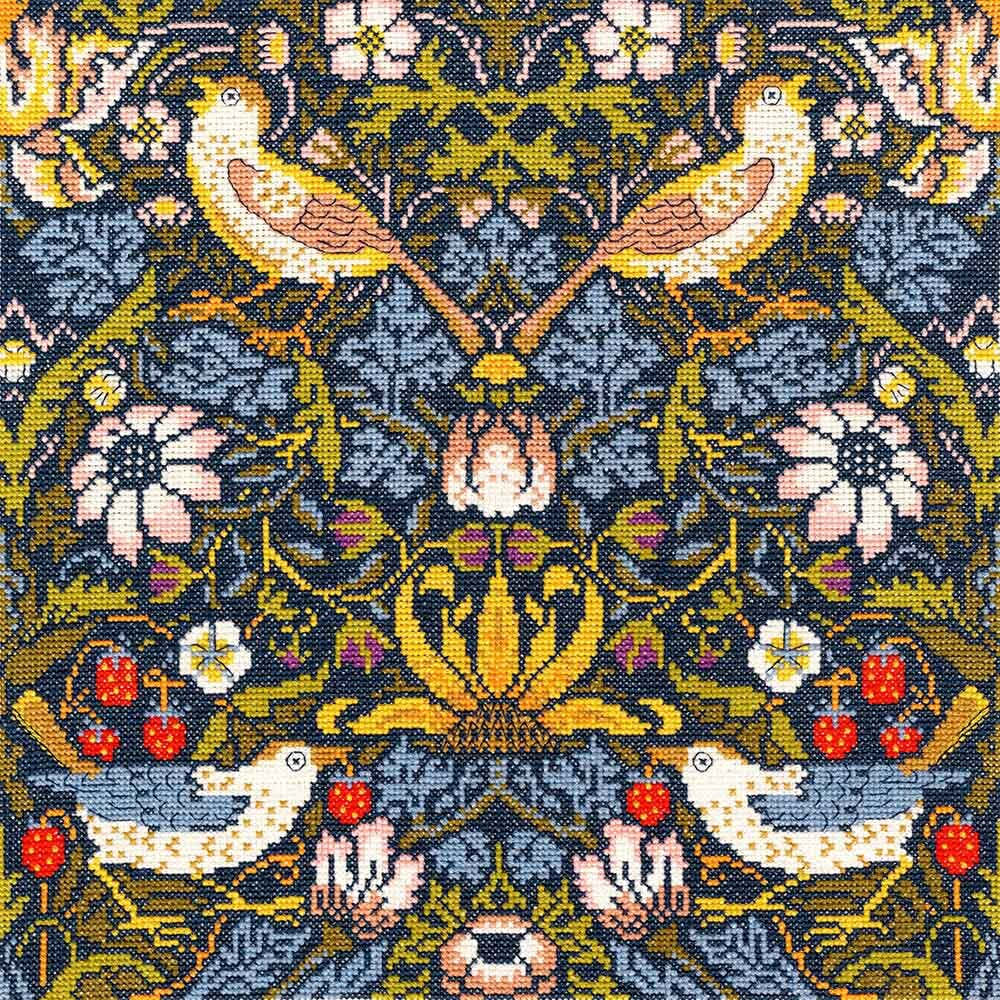 Bothy Threads Strawberry Thief Cross Stitch Cross Stitch Kit - 31cm x 31cm