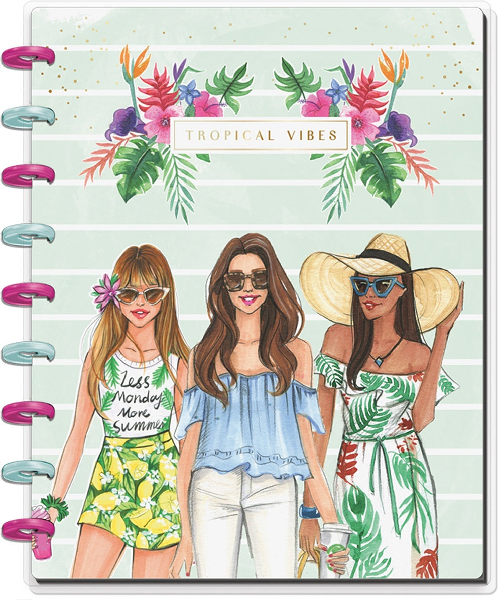 Happy Planner X Rongrong Notebooks W/60 Sheets - Tropical Vibes