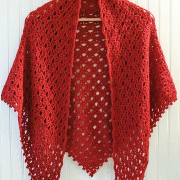 Lacy Shawl with Beaded Edging