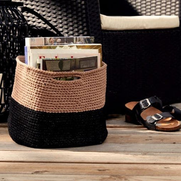 Handy Crochet Basket in Bernat Maker Outdoor - Downloadable PDF
