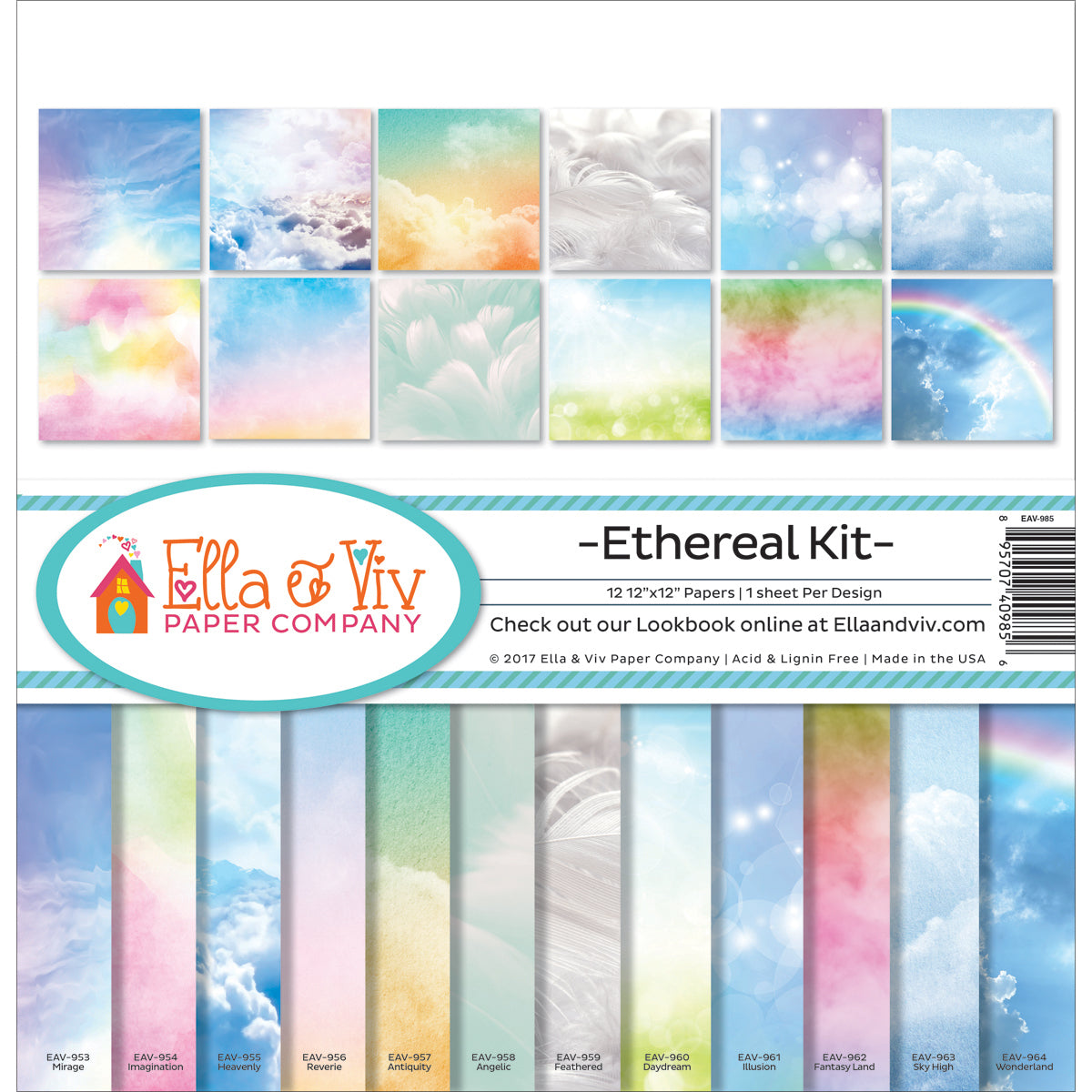 Reminisce Ella & Viv Collection Kit 12"X12" - Ethereal