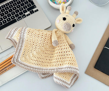 Giraffe Baby Lovey Blanket Crochet Pattern PDF – Cute Stuffed Toy Tutorial