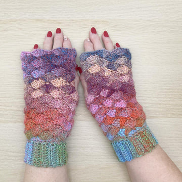 Ladies Fingerless Gloves Crochet Pattern # 459