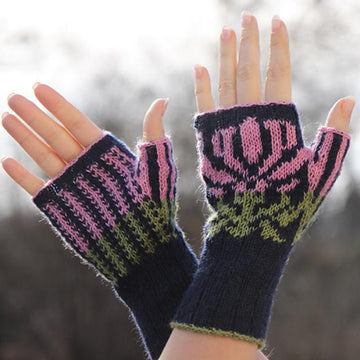 The Giving Flower Fingerless Mitts