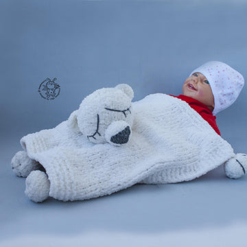 Polar Bear Baby Lace Blanket