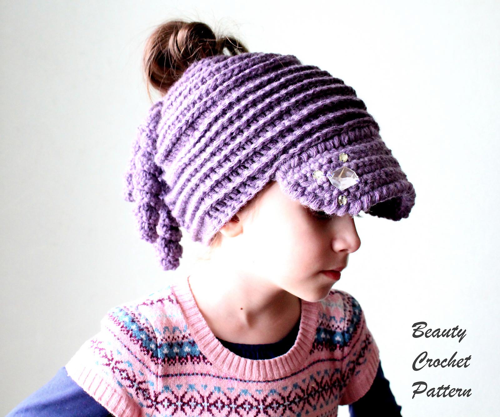 Newsboy Ponytail Bun Hat