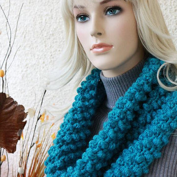 Chunky Crochet Boucle Cowl Scarf