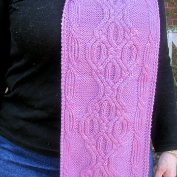 Warm Cozy Cabled Scarf