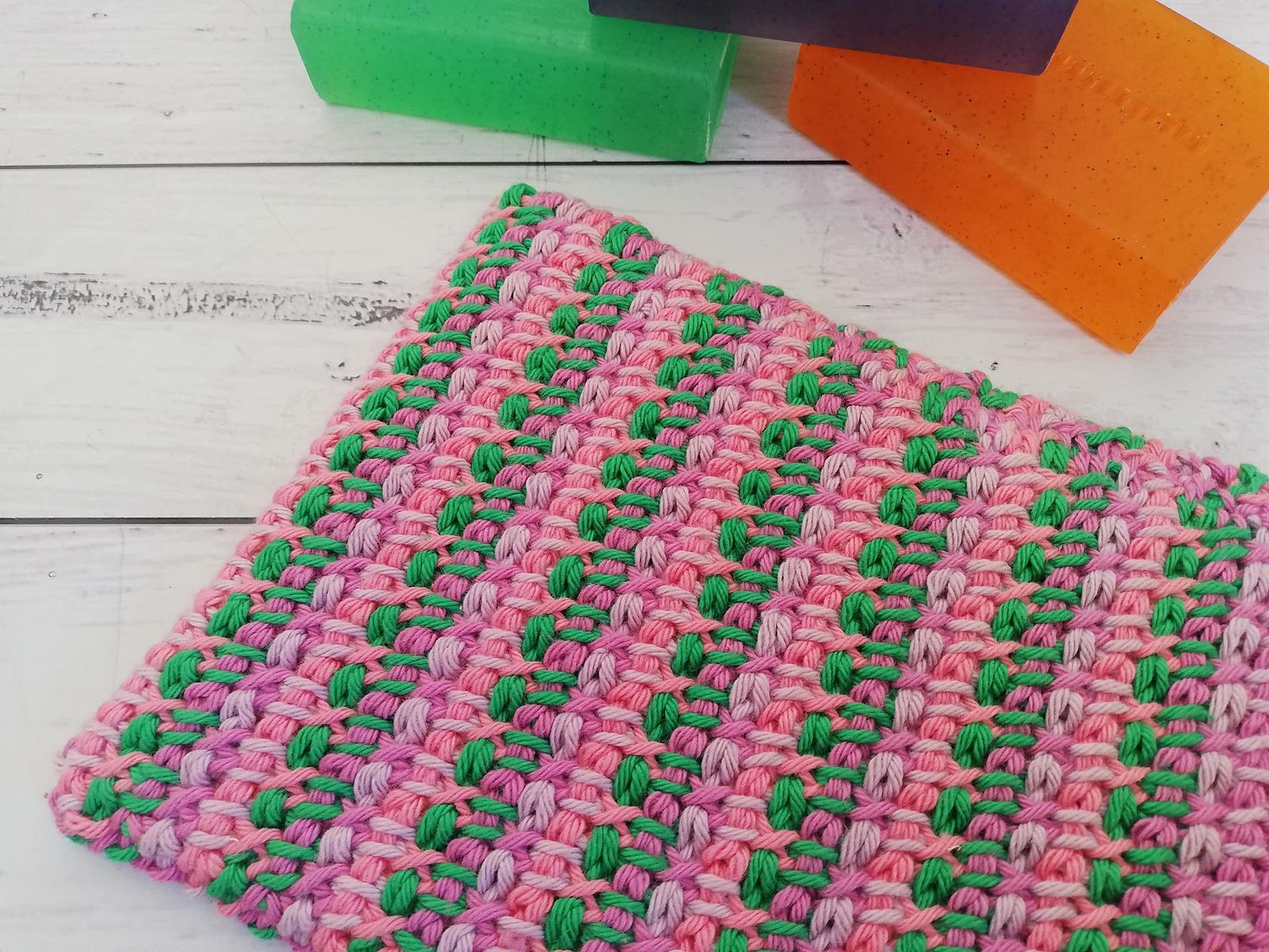 Tunisian Crossed Wash Mitt
