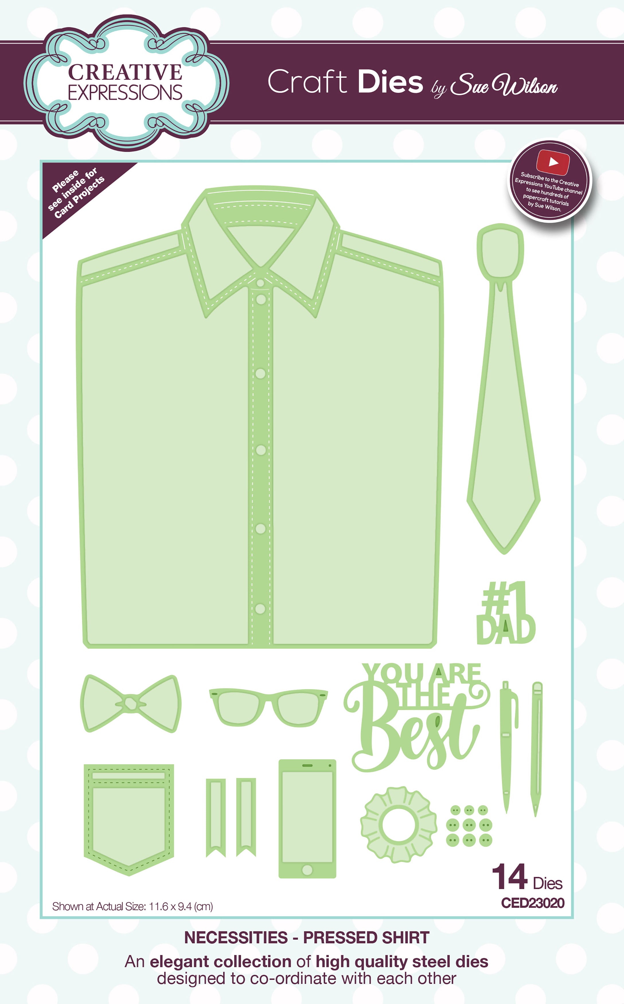 Creative Expressions Craft Dies By Sue Wilson - Pressed Shirt