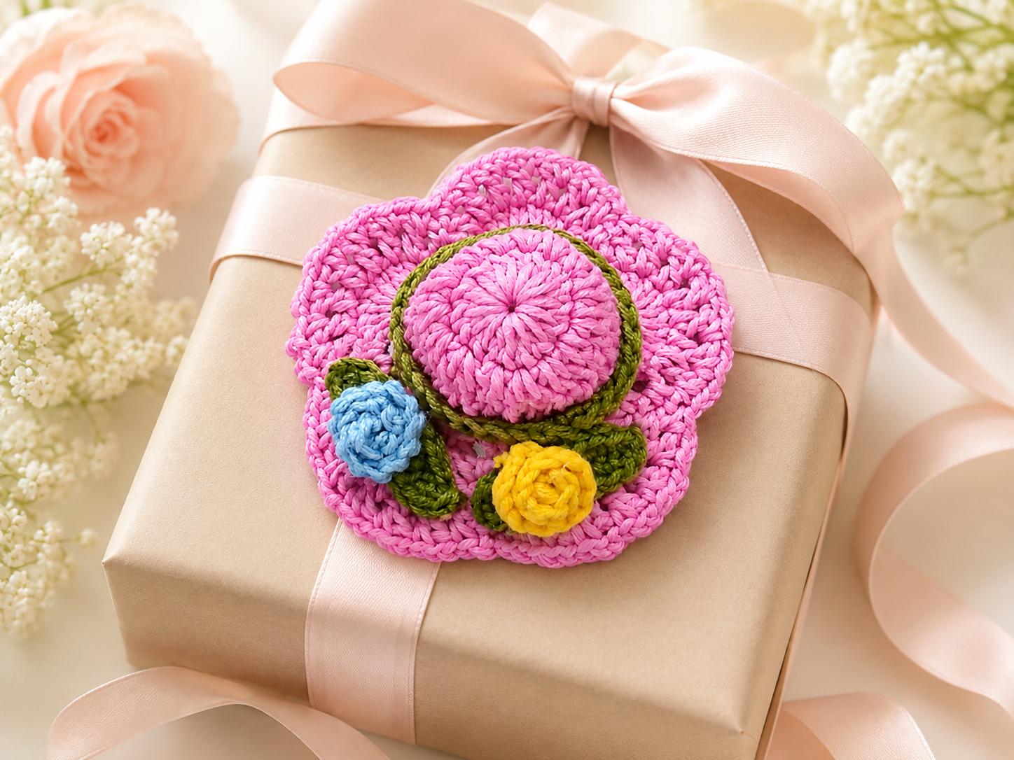 Crochet Hat Keychain Pattern – Mini Hat Bag Charm | PDF + Video Tutorial
