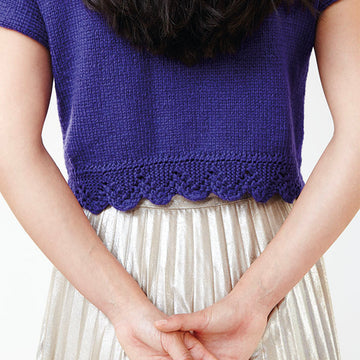 "Josefina Top" - Top Knitting Pattern For Women in Debbie Bliss Sita
