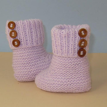 Easy Baby 3 Button Rib Top Booties