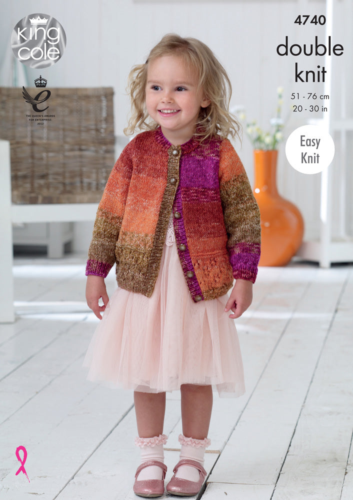 Top & Cardigan in King Cole Shine DK - 4740 - Leaflet