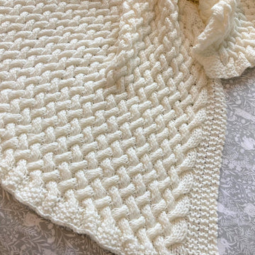 Wicker Basket-Weave Baby Blanket