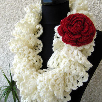 Marvellous Ruffle Lace Scarf Tutorial