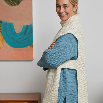 Bib Tank - Slipover Knitting Pattern For Women in Debbie Bliss Cashmerino Chunky by Debbie Bliss
