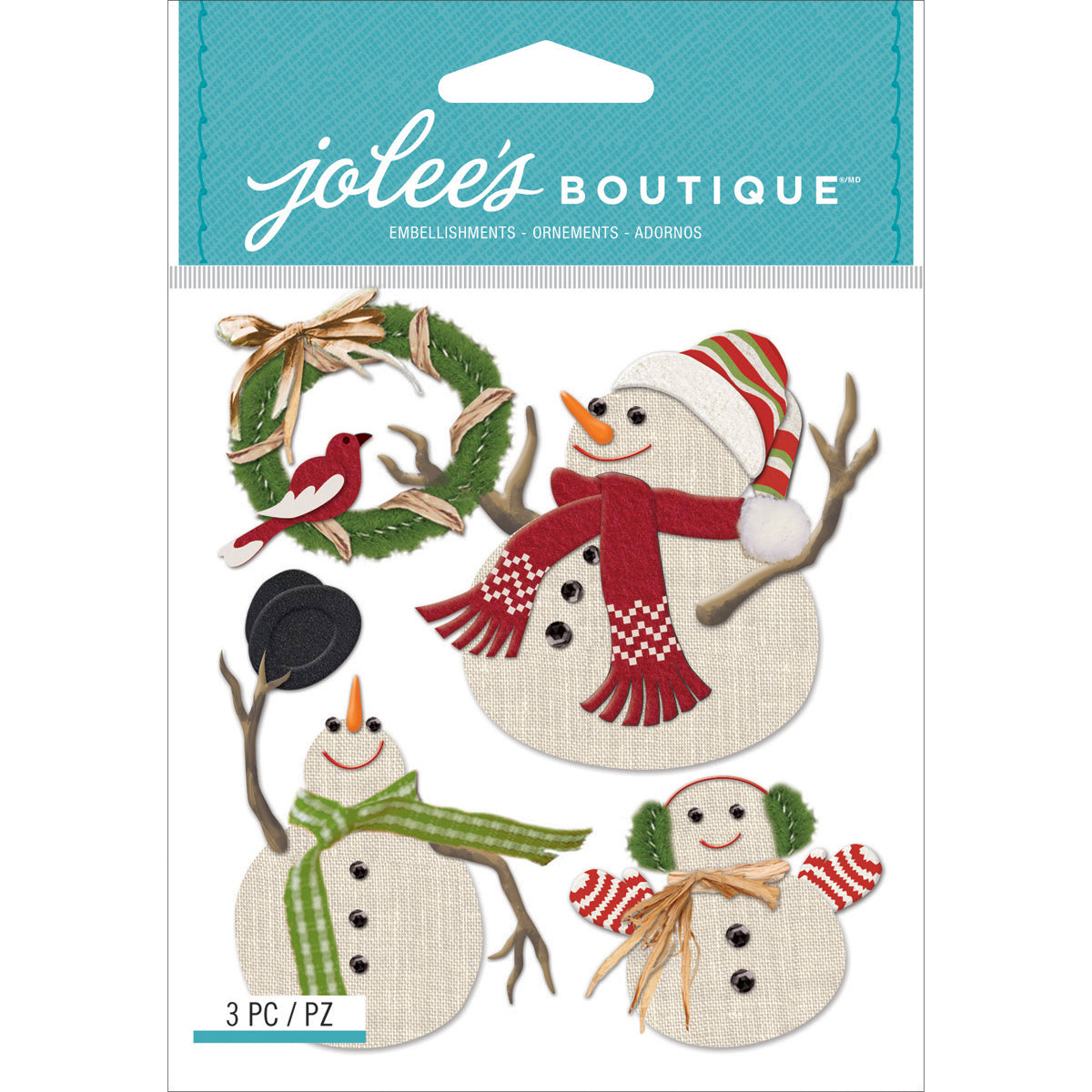 Jolee's Boutique Dimensional Stickers - Snowmen