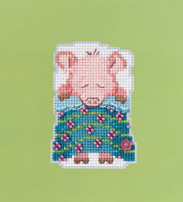 Mill Hill Pig in a Blanket Cross Stitch Kit - 2.25.inw x 3.25in